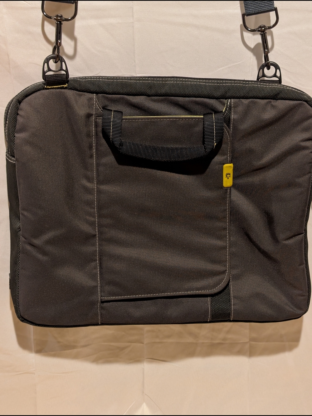 Case Logic Secure Black Laptop Briefcase with Yellow Trim